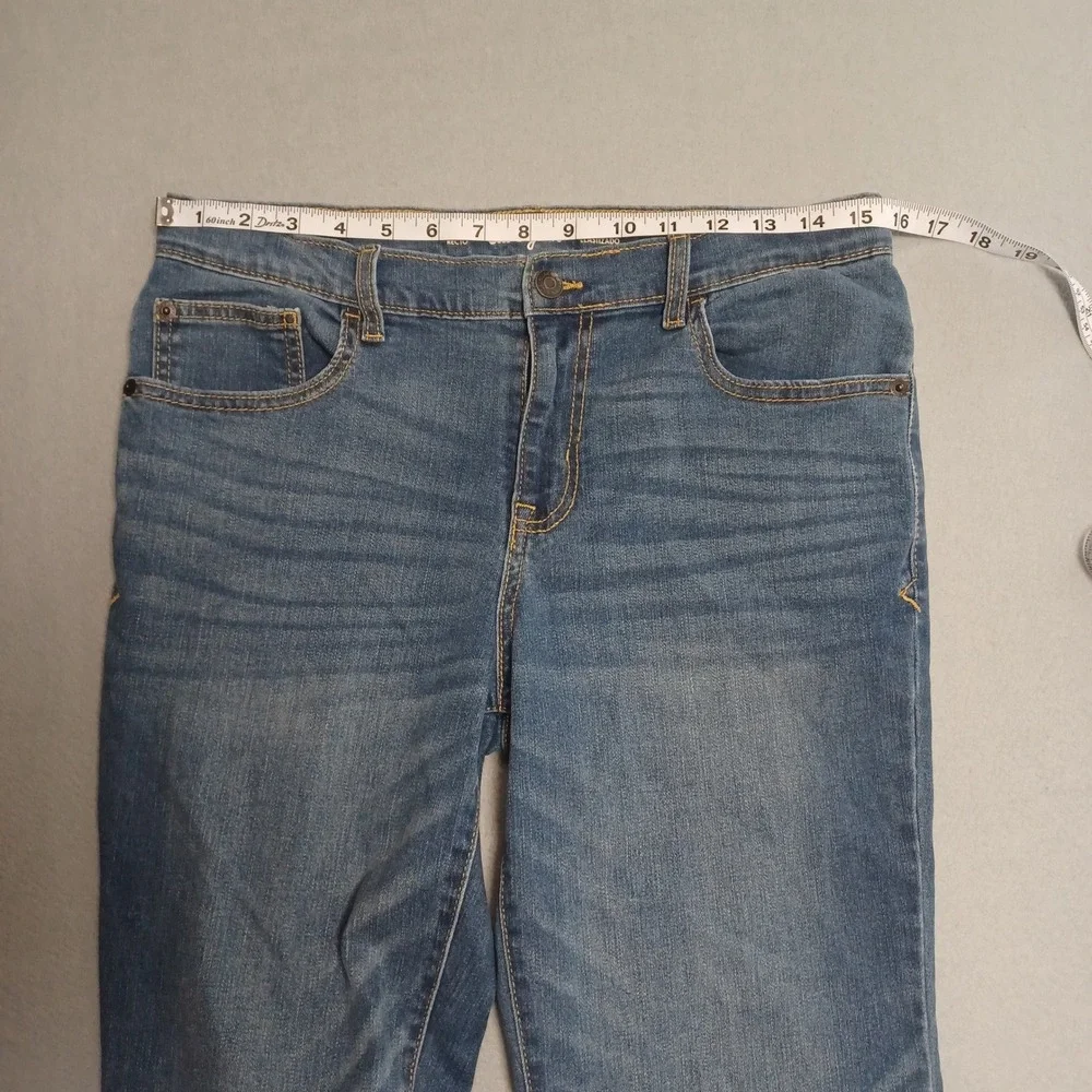 Cat & Jack Jeans Boys 16 Blue Straight Stretch Adjustable Waist 046123953